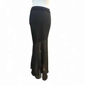 Monteau Black High-Low Maxi Skirt